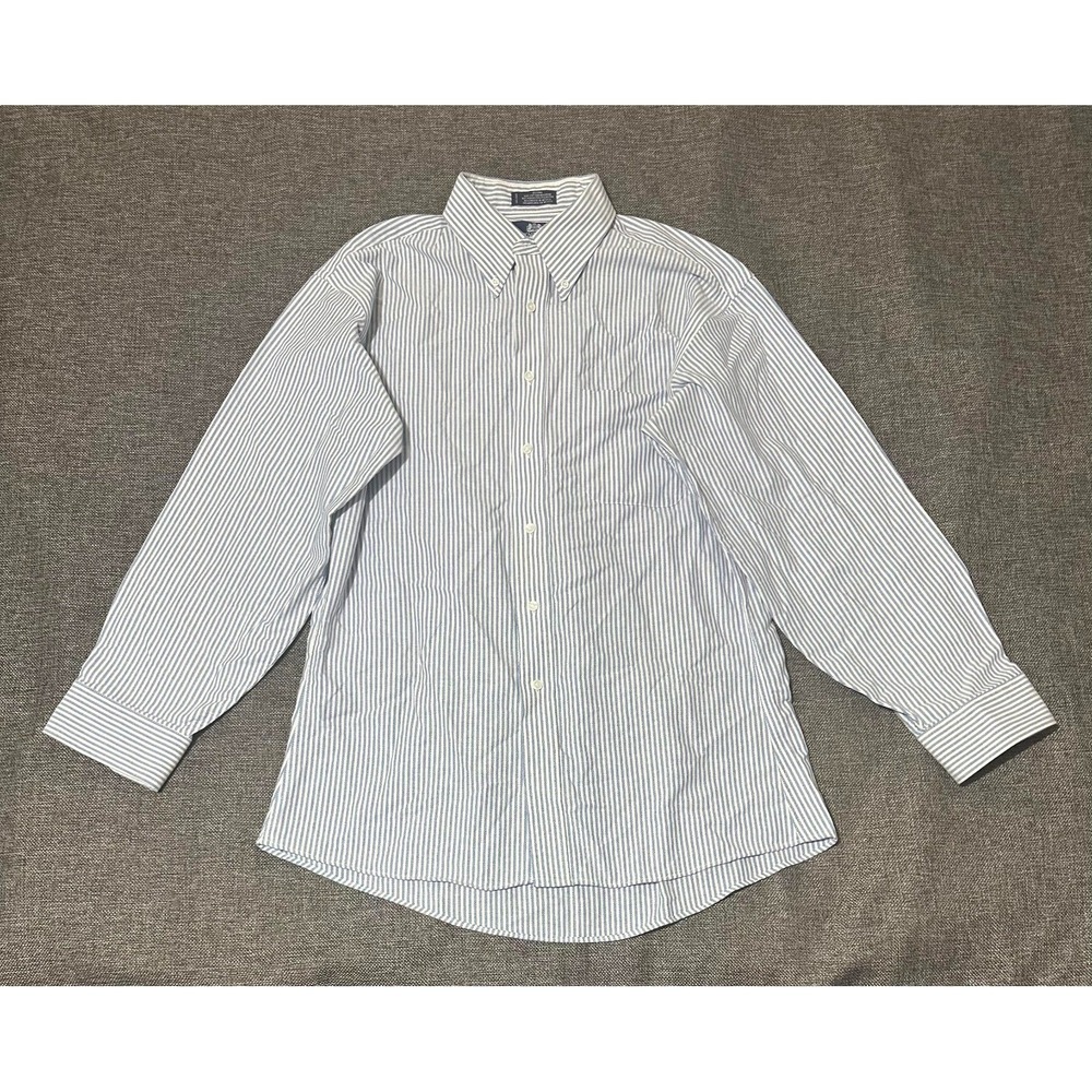 Stafford Athletic Fit Men's 16 1/2 34 Striped Long‎ Sleeve Shirt